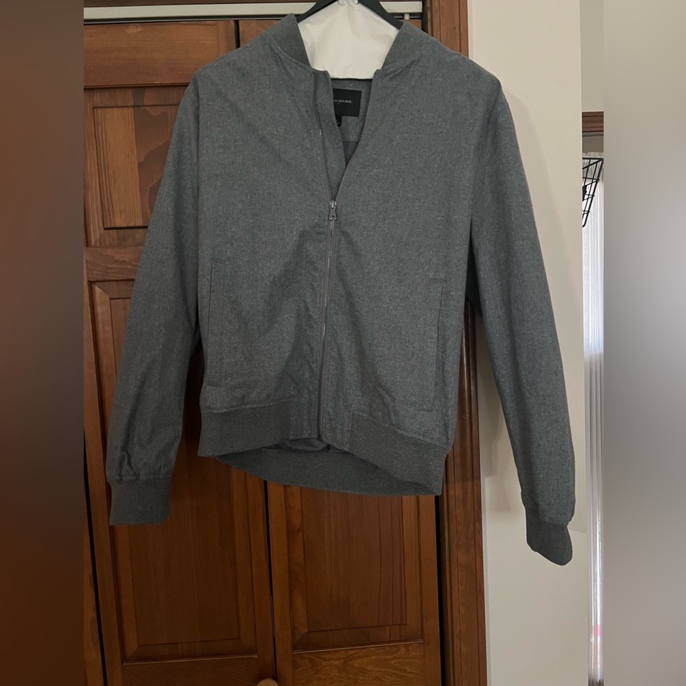 Banana Republic Charcoal Zip-Up Jacket